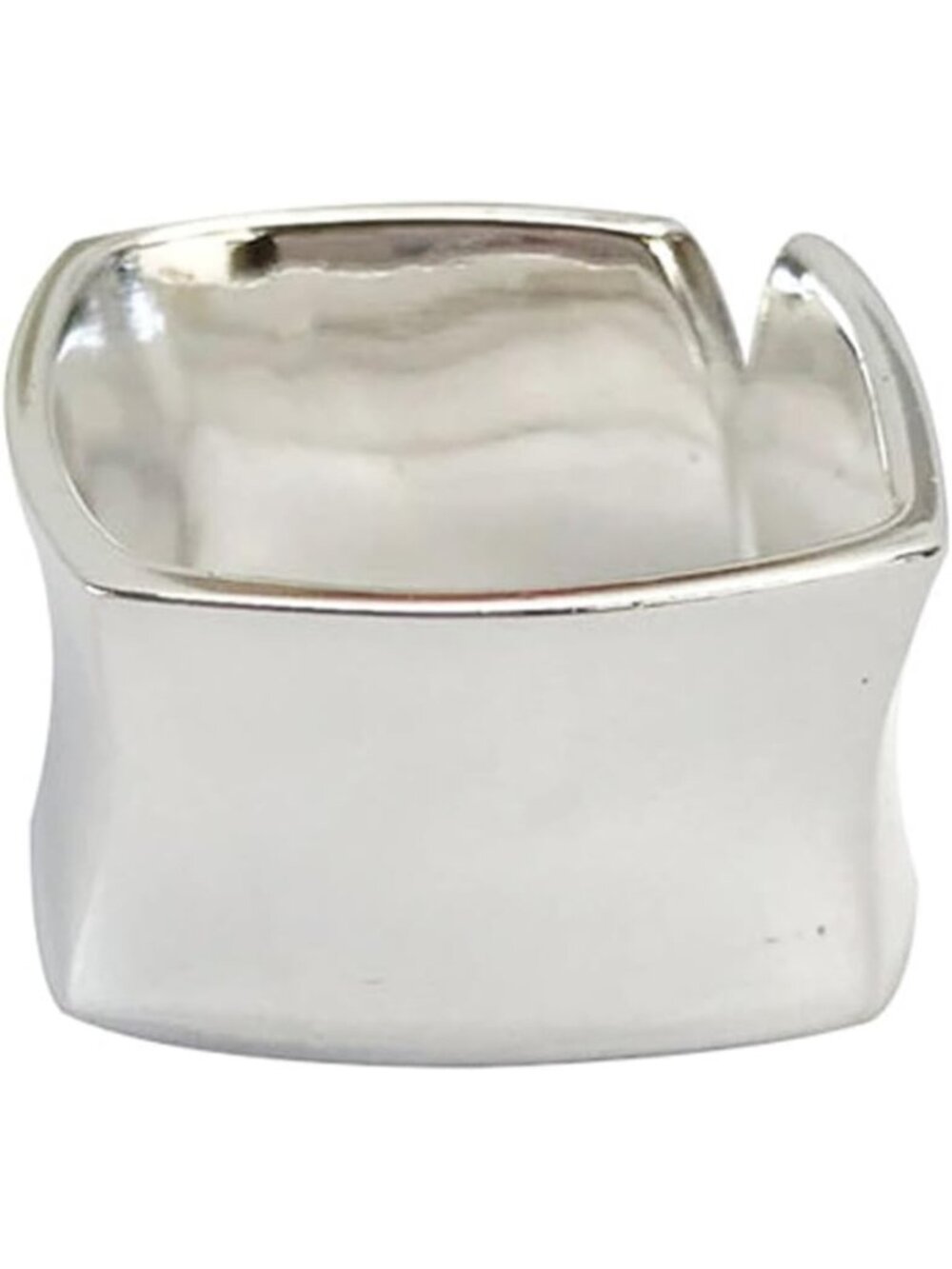 Handmade 925 Sterling Silver Chunky Wide Band Ring - Adjustable Boho Statement